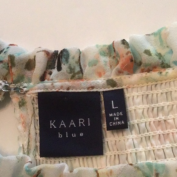 Kaari Blue Dress Halter Style Floral Dress - Picture 12 of 13